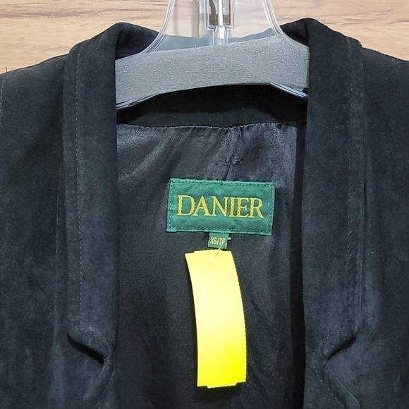 DANIER black suede leather duster extra small TP - Picture 2 of 6